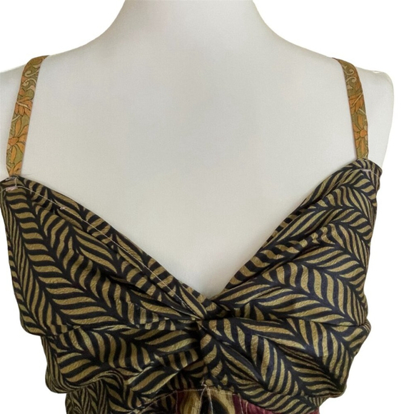 Style Unlimited Boho Dress Gold Blue One Size - Picture 4 of 10